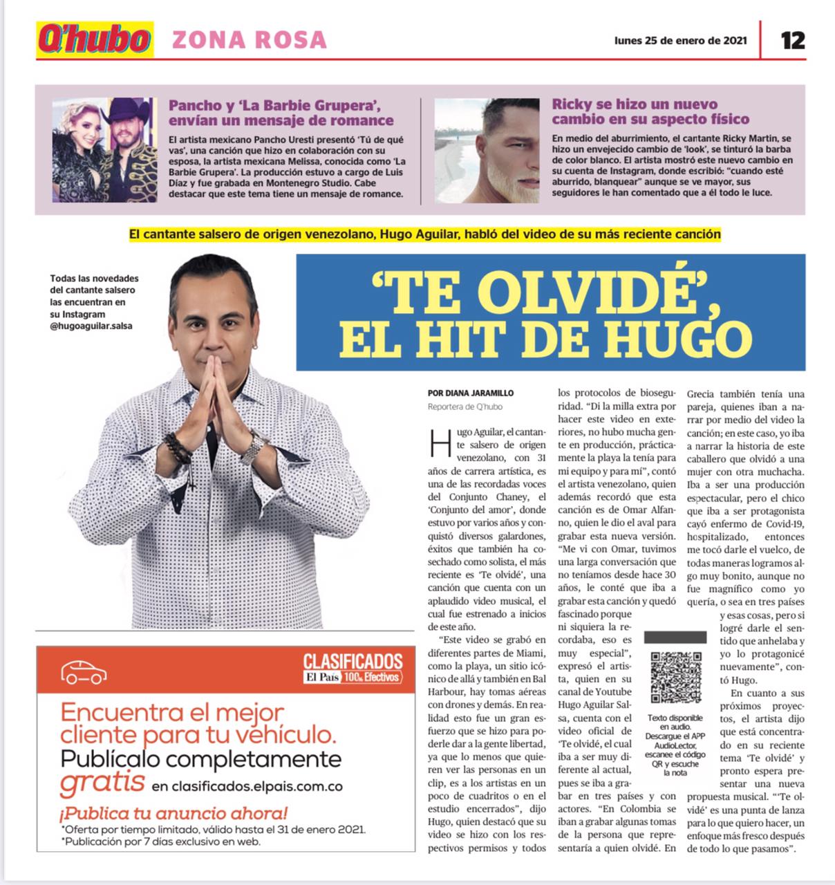 Read more about the article Te Olvide  El Hit de Hugo