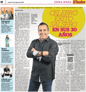 Read more about the article Celebró Exito salsero en sus  30 años